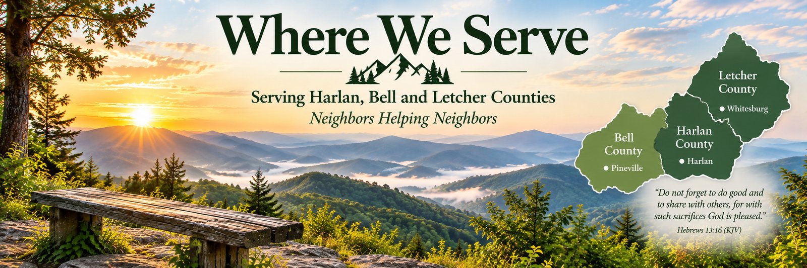 Mountain Heart Ministries serves Harlan, Bell and Letcher Counties in Eastern Kentucky, helping Appalachian neighbors in need.